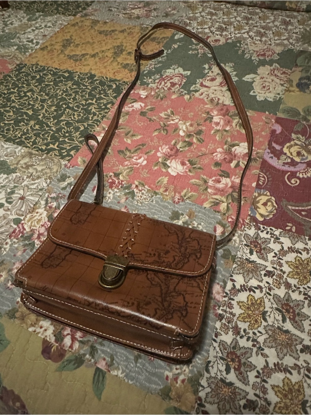 Patricia Nash Leather Crossbody (attached wallet)